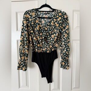 SHEIN Floral Bodysuit Piece- worn once
